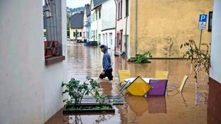 Ottweiler Altstadt bei Hochwasser an Pfingsten, 2024 (Foto: IMAGO / Fussball-News Saarland)