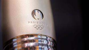 Logo der olympischen Spiel in Paris 2024 (Foto: IMAGO / IP3press)