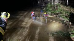 Hochwasser in Otzenhausen. Taucher der DLRG im Einsatz (Foto: Lukas Becker/Feuerwerhr)