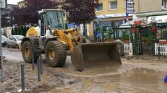 Aufräumarbeiten nach dem Hochwasser durch Starkregen in Kleinblittersdorf (Foto: Pasquale d'Angiolillo)