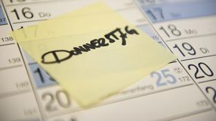Kalender mit einem Post-it mit der Aufschrift "Donnerstag" (Foto: Pasquale D'Angiolillo)