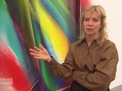 Katharina Grosse in der Modernen Galerie des Saarlandmuseums (Foto: SR Fernsehen / WimS Kultur)