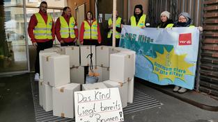 Kita-Mahnwache (Foto: SR/Oliver Buchhholz)