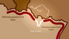 Im französischen Befestigungssystem „Ligne Maginot“ klaffte auf Höhe von Saarbrücken ein etwa 30 km langes Loch. Es wurde „la Trouée de la Sarre“, die „Saar-Lücke“ genannt. Diese Lücke war beabsichtigt. (Foto: Noliprod)