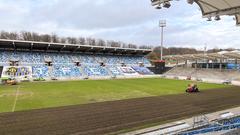Bauarbeiten am Rasen im Ludwigsparkstadion (Foto: SR / Laura Heckmann)