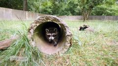 Tagsüber verstecken sich die Waschbären gerne in Baumhöhlen (Foto: SR)