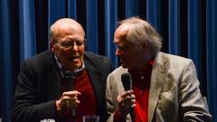 Marcel Ophüls und Michael Verhoeven während ihres Werkstattgesprächs (Foto: Annabell Brockhues)