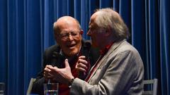 Marcel Ophüls und Michael Verhoeven während ihres Werkstattgesprächs (Foto: Annabell Brockhues)