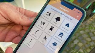 Auswahl in der Meldoo App (Foto: SR / Lisa Krauser)