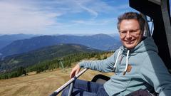 Moderator Michael Friemel auf dem Rückweg von der Gerlitzen Alpe. (Foto: SR)
