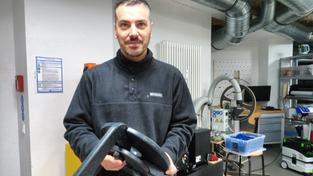 Pascal Becher vom Saarbrücker Unternehmen "Plastikfabrik" (Foto: SR/Dagmar Scholle)