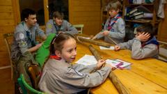 Pfadfinder in ihrer Hütte des Stammes (Foto: Pasquale D'Angiolillo)