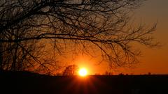Sonnenuntergang bei Sprengen (Foto: Erwin Altmeier)