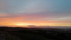 Sonnenuntergang auf dem Panoramaweg am Wendelinusweg  (Foto: Martina Bach)