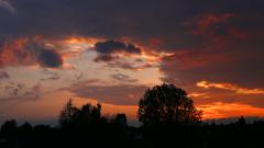 Sonnenuntergang über Sprengen  (Foto: Erwin Altmeier)