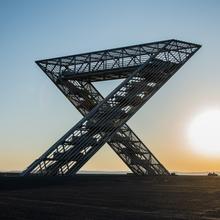 Das Saarpolygon auf der Halde Duhamel in Ensdorf (Foto: Dirk Guldner)