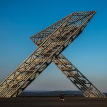Das Saarpolygon auf der Halde Duhamel in Ensdorf (Foto: Dirk Guldner)