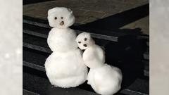 Schneemann-Pärchen von Klaus Wetterau aus Wustweiler (Foto: Klaus Wetterau)