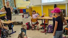 Training mit Schulhund Bamba (Foto: SR/Christoph Borgans)