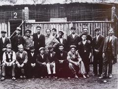 Serbische und sowjetische Zwangsarbeiter bei Röchling (Foto: Archiv Saarstahl)