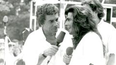 Manfred Sexauer interviewt Thomas Anders von "Modern Talking" beim Schülerferienfest 1986 (Foto: SR/Franz-J. Mees)