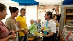SR 3-SommerAlm 2016 - Donnerstagmittag - eine Sternekochessen für das Team (Foto: Pasquale D'Angiolillo)