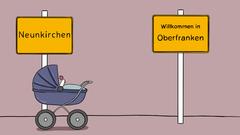 Kinderwagen und Ortschilder (Foto: Illustration Valérie Minelli)