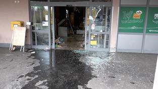 Ein Wasgau-Supermarkt in Contwig, in dem ein Geldautomat gesprengt wurde. (Foto: Thorsten Kremers)