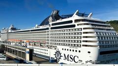 Die MSC Orchestra im Hafen von Barcelona (Foto: SR 1)