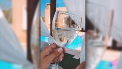 Wein am Pool - so sieht für mich ein perfekter Tag im Urlaub aus!  (Foto: Privat)