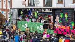 Der SR 3-Prunkwagen bei der närrischen Parade in Lebach (Foto: SR/Pasquale D'Angiolillo)