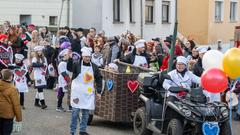 Der SR 3 Prunkwagen auf der närrischen Parade in Wiesbach  (Foto: SR/Pasquale D'Angiolillo)