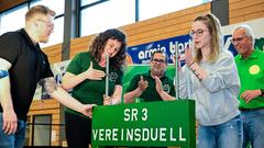 Erstes Vorrundenduell beim SR 3 Vereinsduell 2023 (Foto: Dirk Guldner)