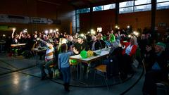 Erstes Vorrundenduell beim SR 3 Vereinsduell 2023 (Foto: Dirk Guldner)