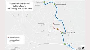 Schienenersatzverkehr Riegelsberg, Karte (Foto: Saarbahn)