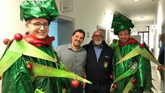 Die SR 3-Nadelhölzer im Amtsgericht in Homburg (Foto: SR/Oliver Hottong)