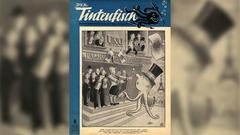 Deckblatt einer Ausgabe "Der Tintenfisch" - ein altes Satire-Magazin aus dem Saarland (Foto: Saarl. Landesarchiv / N NL-HartmannP 2217)