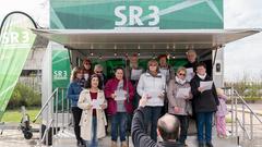 Der Treffpunkt Ü-Wagen in Oberesch (Foto: SR/Dirk Guldner)