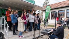 Der Treffpunkt Ü-Wagen in Oberesch (Foto: SR/Dirk Guldner)