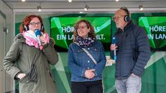 Der Treffpunkt Ü-Wagen in Oberesch (Foto: SR/Dirk Guldner)