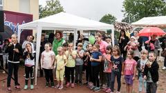 Der Treffpunkt Ü-Wagen am 18.08.2017 in Neunkirchen beim Fußballverein FV Neunkirchen (Foto: Dirk Guldner)