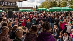 Der Treffpunkt Ü-Wagen in Ormesheim am 26. April 2024 (Foto: SR/Sebastian Knöbber)