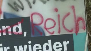 Beschmiertes Wahlplakat (Foto: SR)