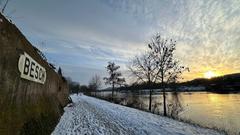 Die Uferpromenade Besch im Winter (Foto: Besch aktiv e.V.)