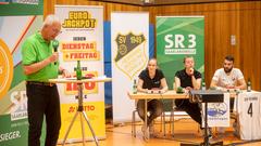 Vereinsduell erstes Halbfinale: DLRG Völklingen/SV Hermann-Röchling-Höhe - Volksbühne /KV „Pähter Dickkäpp“ Pachten (Foto: SR/Pasquale D'Angiolillo)