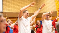 Vereinsduell erstes Halbfinale: DLRG Völklingen/SV Hermann-Röchling-Höhe - Volksbühne /KV „Pähter Dickkäpp“ Pachten (Foto: SR/Pasquale D'Angiolillo)