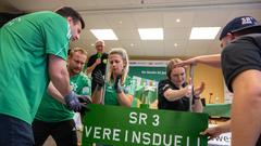 Das 2. Halbfinale: 1. Fußballgolfclub Saar/MV Rehlingen gegen den SV Biringen-Oberesch (Foto: SR/Pasquale D'Angiolillo)