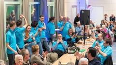 Die Narren aus Niedersalbach gemeinsam mit dem TV Pflugscheid gegen den Musikverein 