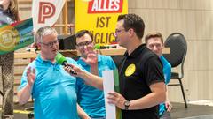 Die Narren aus Niedersalbach gemeinsam mit dem TV Pflugscheid gegen den Musikverein 
