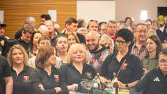 Vereinsduell 2025 – 2. Halbfinale: Die Pfarrkapelle Kastel gegen den Karnevalsverein Grün-Weiß-Rot Weiskirchen (Foto: SR/Pasquale D'Angiolillo)